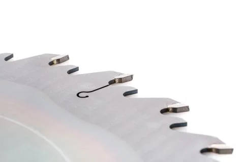Circular saw teeth on a white background Stock Photos