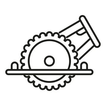 Circular saw tool for carpentry and construction work Illustrazione stock