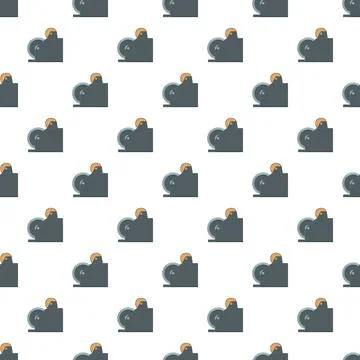 Circular saw tool creating a seamless repeat background Stock Illustration