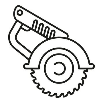 Circular saw tool with sharp cutting blade icon Stock Illustration