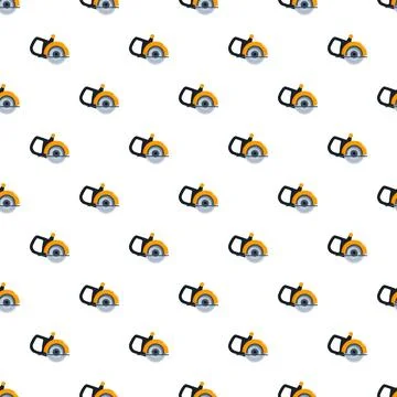 Circular saw tools seamless pattern background illustration 스톡 일러스트