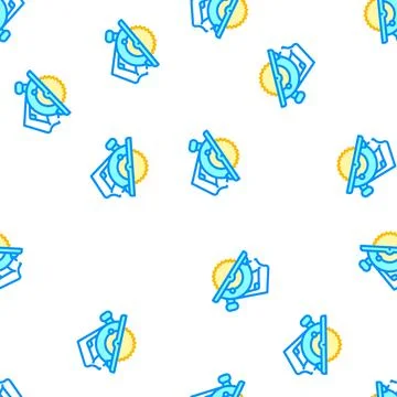 Circular saw vector seamless pattern color Illustrazione stock