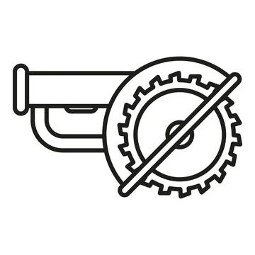 Circular saw warning label showing forbidden use イラスト素材