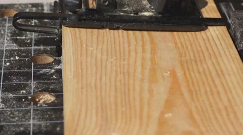 Circular saw at work Stock Footage 8567690