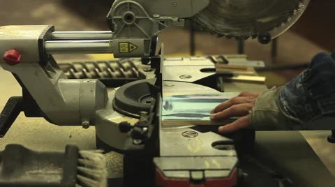 Circular Saw in Workshop Stock Footage 46420308