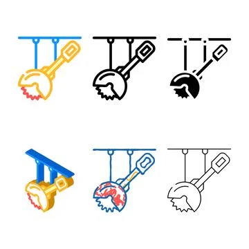 Circular saws color multipack icon vector Stock Illustration