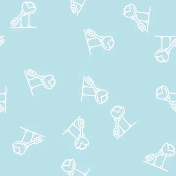 Circular saws line vector seamless pattern 스톡 일러스트