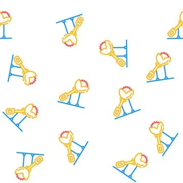 Circular saws vector seamless pattern Illustrazione stock