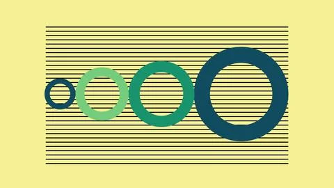 Circular Scale Design triped Yellow Background Stock Illustration
