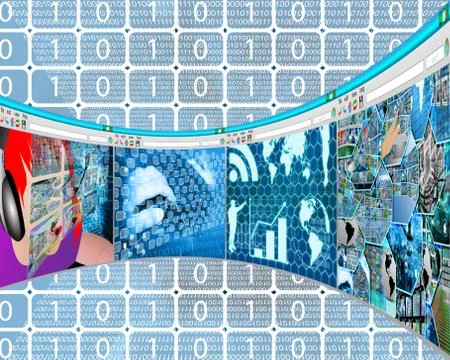 Circular scanning Illustrazione stock