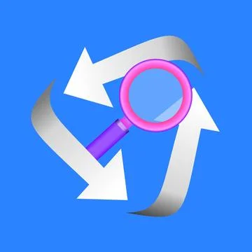 Circular search and discovery vector illustration 스톡 일러스트