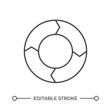 Circular sequence diagram line icon Stock Illustration