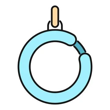 Circular shackle illustration representing security and control Stock Illustration