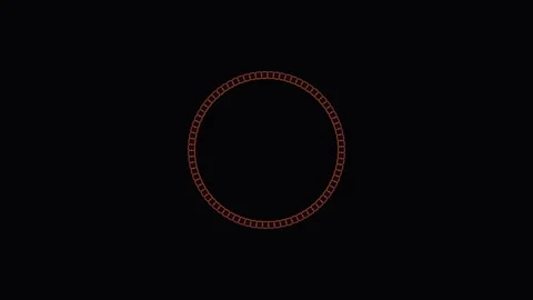 Circular shape with chain design against black background Stock Footage 338237179