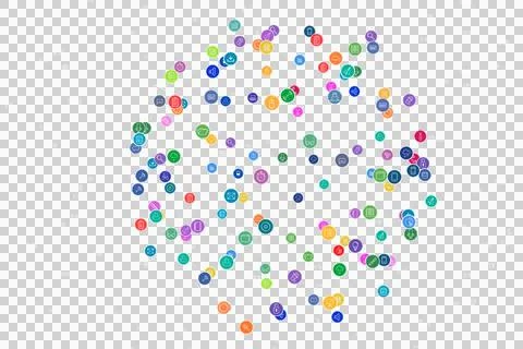 Circular shape colorful computer icons Stock Illustration