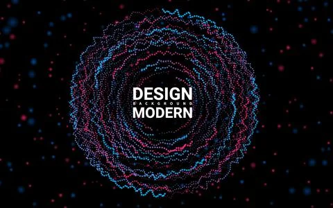 Circular Shape Sound Wave form. Audio Equalizer. Sound Impulse Visualization. Stock Illustration