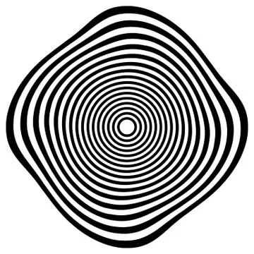 Circular shape with spiral, vortex distortion effect Иллюстрация