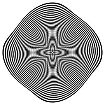 Circular shape with spiral, vortex distortion effect Stock Illustration