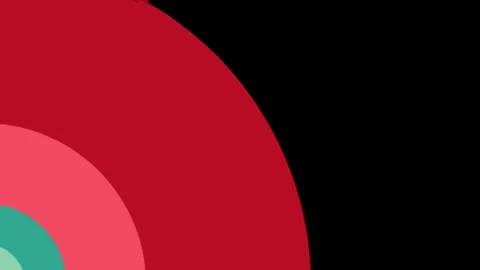 Circular Shape Sweep Transition with Solid Color Fill for Video Overlay 動画素材 331801027