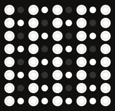 Circular shapes Pattern Illustrazione stock