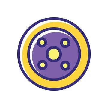 Circular shield emblem. Colorful circular shield emblem with a central circ.. Illustrazione stock