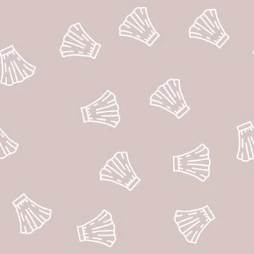 Circular skirt line vector seamless pattern Stock Illustration