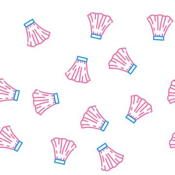 Circular skirt vector seamless pattern Illustrazione stock