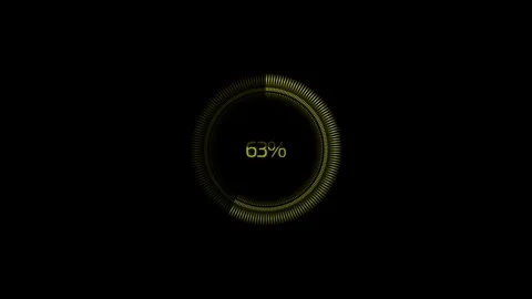Circular Software Loading Meter With Ten Percent Progress Stock Footage 341359642