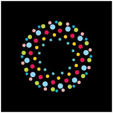 Circular solid round logo vector Stock Illustration