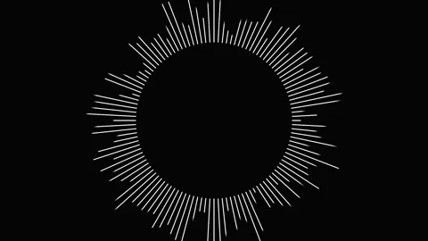 Circular sound wave animation with pulsing bars in dark background during a.. Stock Footage 342522218