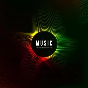 Circular sound wave visualization. abstract music background. Color structure 스톡 일러스트