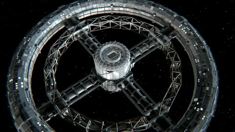 Circular space station 스톡 동영상 90530684