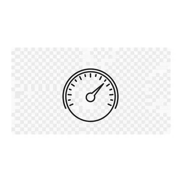 Circular speedometer dashboard gauge line art vector illustration Illustrazione stock