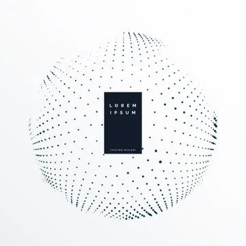 Circular sphere made with dots background Stock Illustration