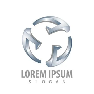 Circular spin logo concept design. Symbol graphic template element vector Stock Illustration