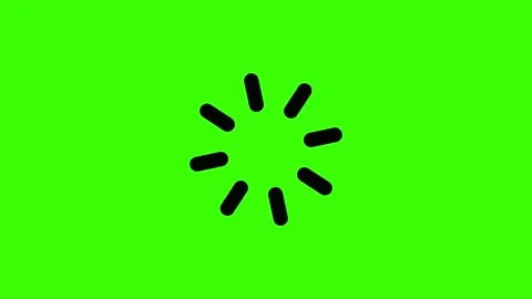 Circular spinner loading silhouette icon animation on green screen 4K motion Stock Footage 321588128