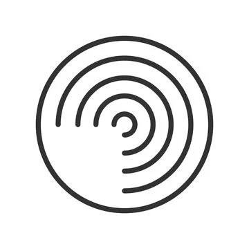 Circular spiral lines, icon in line design. spiral, circular, lines, abstract Ilustração Stock