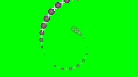 A circular spiral loading animation graphic isolated on a green screen Stock Footage 341823762