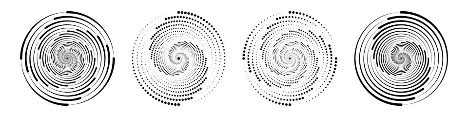 Circular spiral pattern for backdrop decoration Stock Illustration