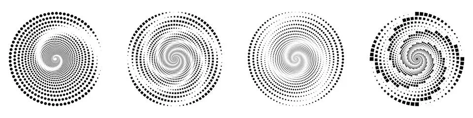 Circular spiral pattern for backdrop design Stock Illustration