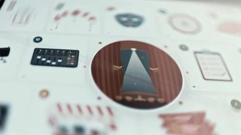 Circular stage concept within production planning board Stock Illustration