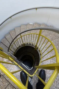 Circular staircase in the building Stock Photos