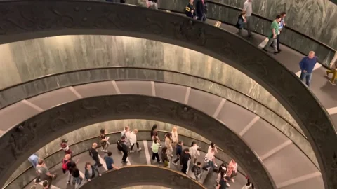 Circular staircases in the Vatican Video stock 229848152