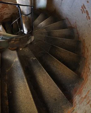 Circular stairs in temple. Stock Photos