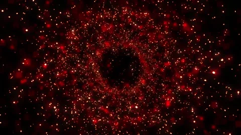 Circular star filds red Stock Footage 340519882
