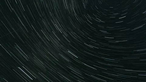 Circular star trails creating hypnotic celestial motion Stock Footage 339498216