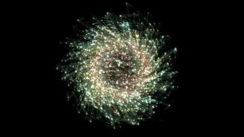 Circular Star Vortexes, Cosmic Explosions Stock Footage 266665977