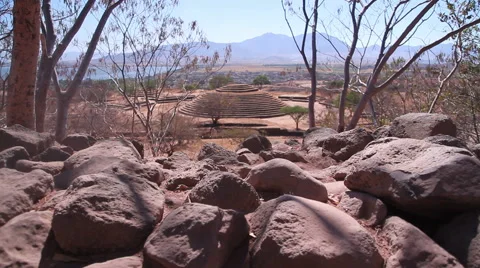 Circular stepped pyramids in Mexico.  Mayan civilization in Latin America Stock Footage 45987722