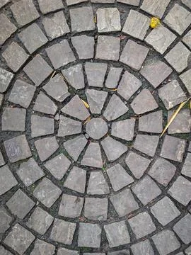 Circular Stone Pavement Pattern Stock Photos