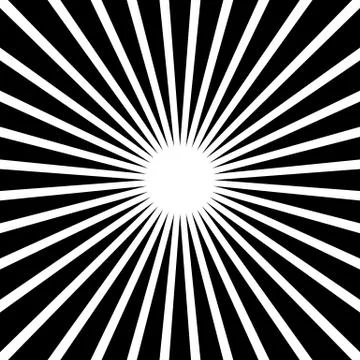 Circular, stripes lines geometric pattern. Monochrome illustration. Stock Illustration